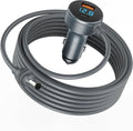 Starlink Mini Cable,3-in-1 Starlink Mini Car Adapter with Digital Display, Starlink Mini Power Cable12V-48V，Cigarette Lighter Adapter with USB C PD 40W& USB A 35W Ports for Trucks and Cars(10FT)