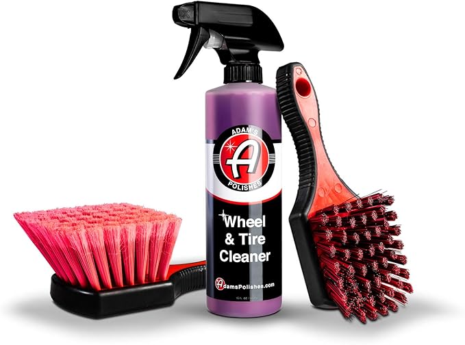 Adam’s Wheel & Tire Cleaner Combo - Professional All In One Tire, Wheel, Rim, Barrel, Rubber, Well Cleaning Spray for Car Washing & Auto Detailing - Safe On Most Rim Finishes