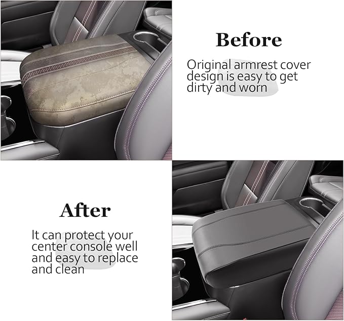 SKTU 2025 Tahoe Center Console Cover for 2025+ Chevrolet Tahoe/Chevrolet Suburban Armrest Cover 2025 Chevy Tahoe/Chevy Suburban Seat Box Cover 2025 Chevy Tahoe Accessories Center Console Cushion