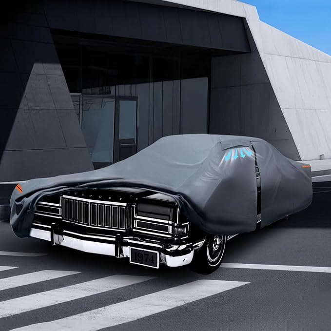 Waterproof Mercury Grand Marquis Marquis(1983-2011) Car Cover with Breathable Vents, [2025 Upgrade] Premium Covers with Cotton Liner And Zipper Door, Sun Rain Snow Dust Uv Protection.(Gift with Towel)