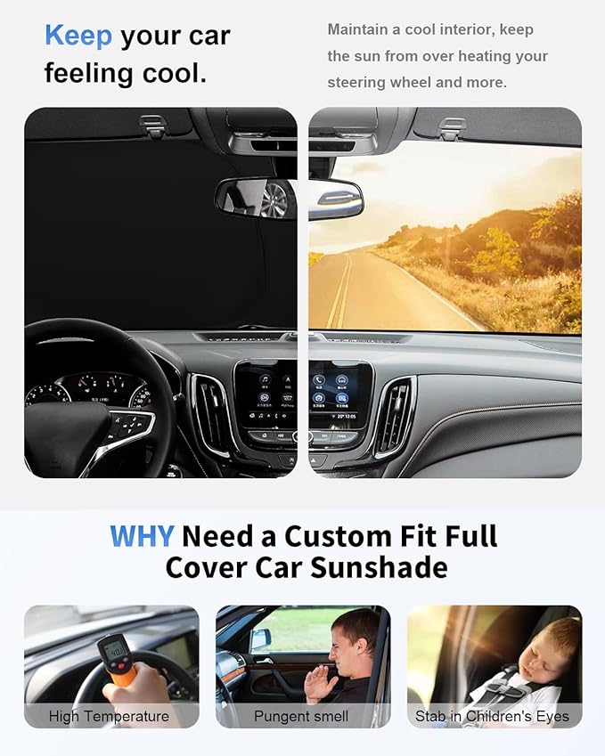 Sunshade for 2025 2026 BMW X5 Windshield Sun Shade Cover, Custom Fit BMW X5 G05 xDrive40i xDrive50i xDrive45e M50i X5 M Sport xLine SUV 2019-2024 Sun Visor Window Shield Car Accessories