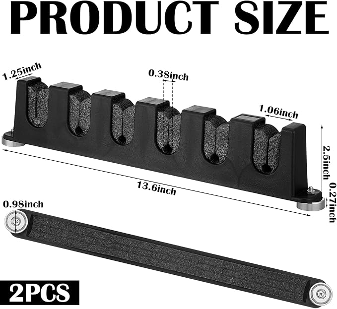 2 Pcs Magnetic Fishing Rod Holder for Car Fishing Pole Rack Vertical Rod Storage Holders for Truck Bed Boat Wall Garage Door