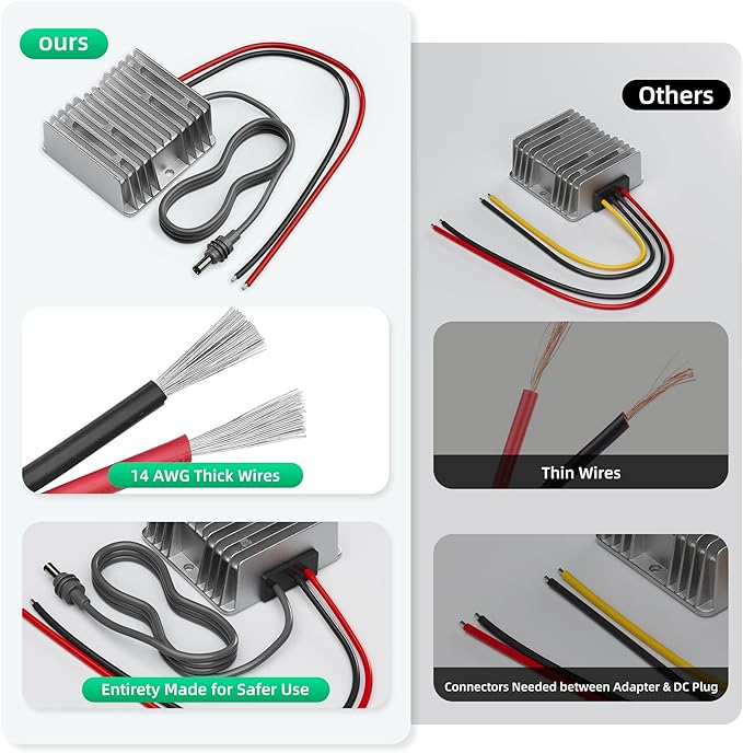 Starlink Gen 3 Power Cord 12V to 57V 4.5A Converter for Starlink Gen 3 Router 12V (10-36V) Step-Up Adapter DC Male Plug Cable for RV No Worry About Voltage Drop or Rise