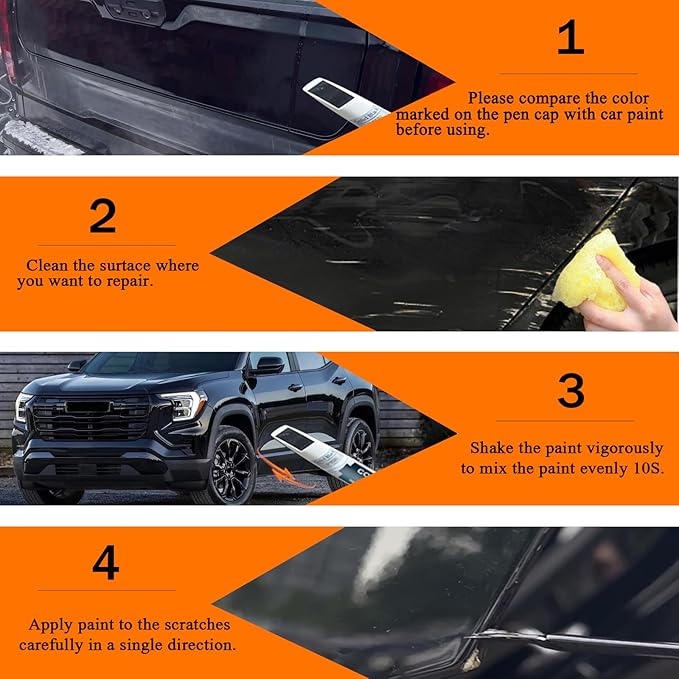 Downpour Metallic(GXP/WA136H) Touch Up Paint for GMC, Car Paint Pen Scratch Repair Two-In-One Touch Up Paint, Premium Car Scratch Remover for Deep Scratches