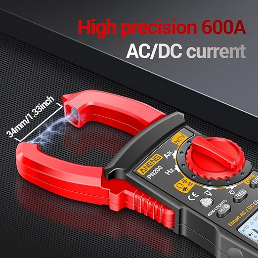 ANENG Digital Clamp Meter Multimeter Tester with AC/DC Current,Voltage, NCV Amp Ohm Volt 4000 Counts Meter Measures Capacitance, Resistance, Diodes, Continuity Frequency Backlight Electrican Tools