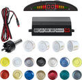 Parking Sensor Kit Backup Sensor Kit Reverse Sensor for Car 16 Color Options for Probes Adjustable Alarm Volume Professional Sensore de Reversa para Carro Safe Driving Assistant（White）