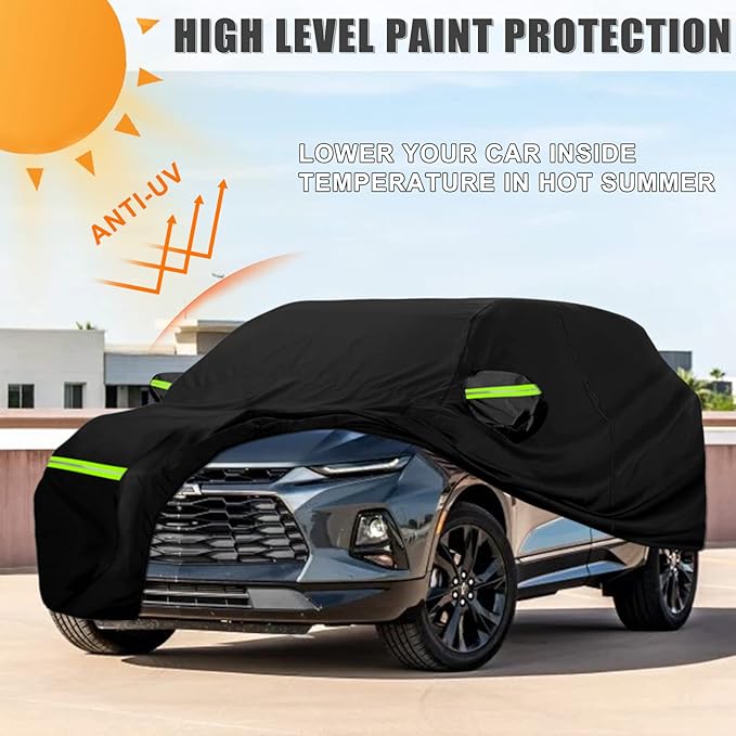 Waterproof Car Cover Compatible with Chevrolet Blazer 2LT/3LT/RS/Premier 2019-2025, 420D 6 Layers All Weather Car Covers with Zipper Door for Snow Rain Dust Hail Protection