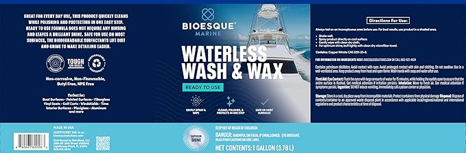 Bioesque Marine Waterless Wash & Wax, 1 Gallon (Pack of 1)