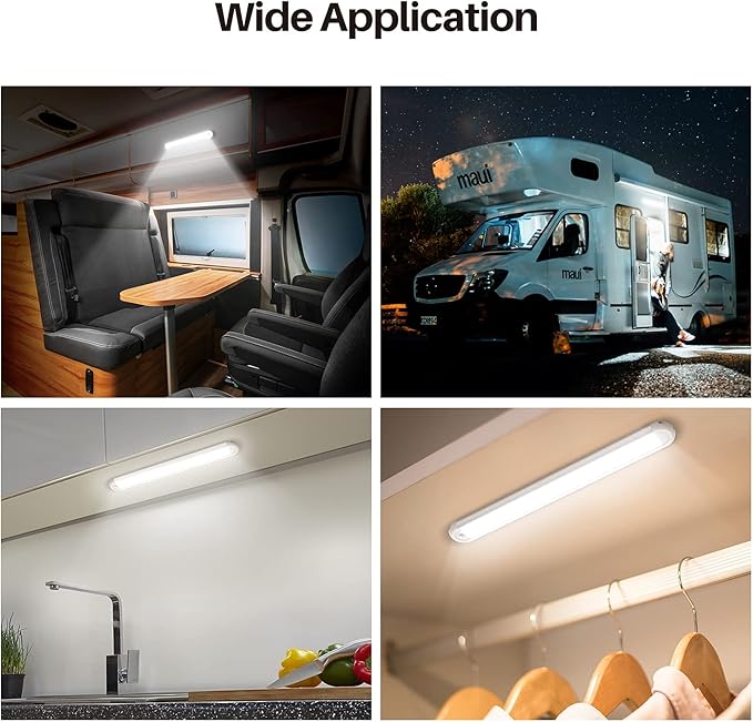 12v LED Interior Light Bar，CT CAPETRONIX 120LEDs 1500LM 8W DC 12 Volt led Strip Lights with ON/Off Switch，for Enclosed Cargo Trailer, Car RV Van Truck Lorry Camper Boat Caravan Motorhome (10Pack)