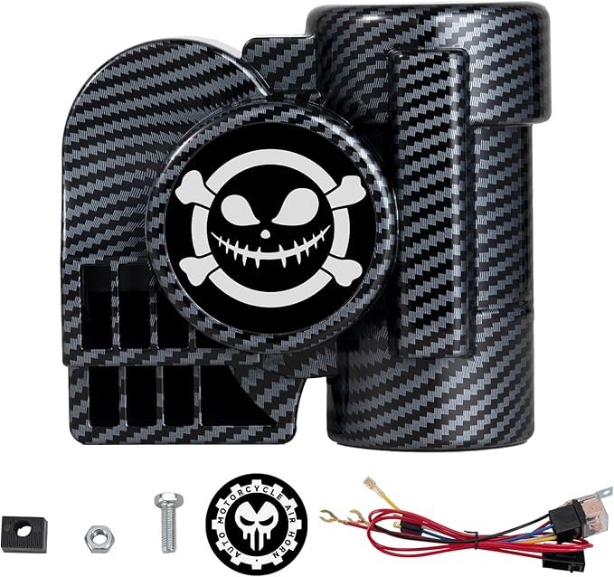 Air Horns - 150DB Super Loud horn kit for Car, Motorcycle, Truck, Boat, & Pickup - 12V Train horn with Horn Cover,Compatible with motorbike