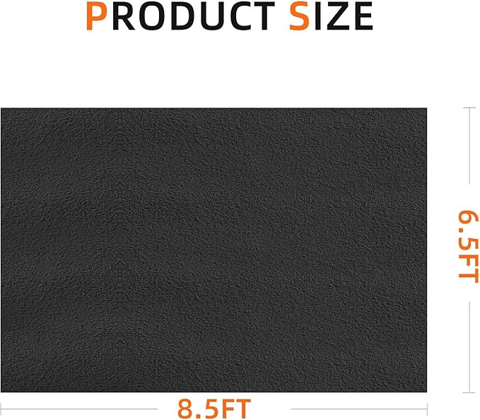 8.5 x 6.6 Ft Garage Floor mats for Under car, Garage mats for Floor Upgraded, Oil Spill mat, Absorb Oil Quickly, Garage Carpet, Reusable, Washable, Protects Floor 3mm TPR Non-Slip Thickening