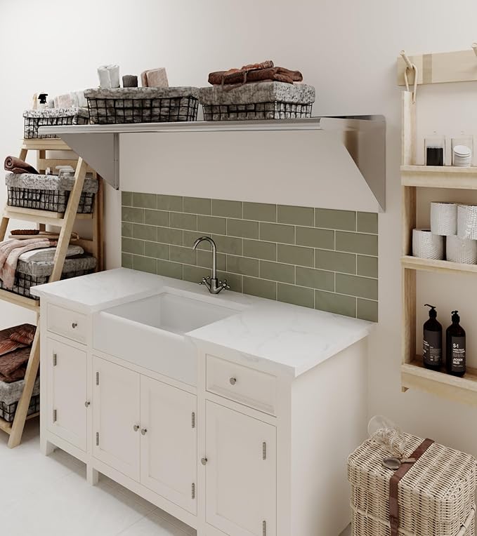 AmGood 60" Long X 18" Deep Stainless Steel Wall Shelf | NSF | Appliance & Equipment Metal Shelving | Kitchen, Restaurant, Garage, Laundry, Utility Room