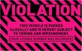 easykart labels 50 Parking Violation Stickers,5 x 8 inch “Violation - Vehicle Illegally Parked, Subject to Towing/Impoundment” Parking Violation Stickers with Permanent Adhesive, Fluorescent