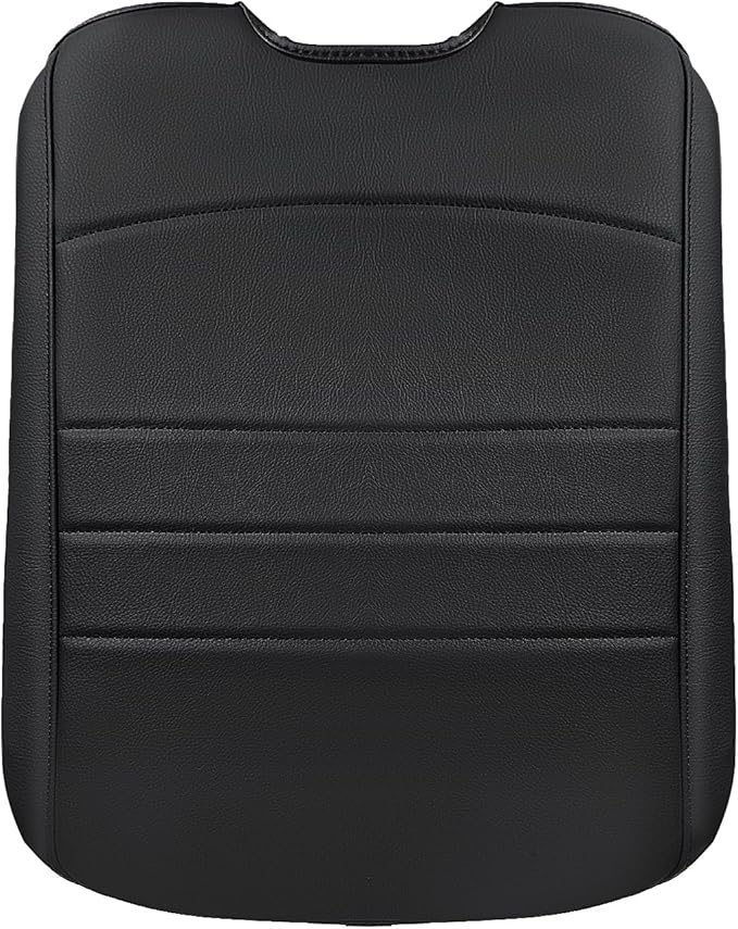 Muslogy Center Console Armrest Cover Compatible with Dodge Ram1500/2500/3500 2013-2018 Comfort Armrest Pad Arm Rest Cushion Vegan Leather Protector Regular Thick(Bucket Seat ONLY)