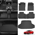 Fit for 2025 2024 2023 2022 Honda Civic Sedan Si Floor Mats & Cargo Liner: All Weather Protection TPE Car Floor Liners with Trunk Mat - 1st & 2nd Row & Cargo Car Mat Full Set Black (Not for Hatchback)