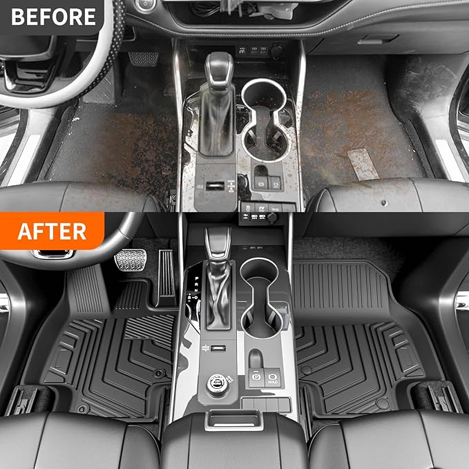 powoq Floor Mat Compatible with 2020-2025 Toyota Highlander Cargo Mat Trunk Liner Cargo Liner Replacement for 2020-2025 Toyota Highlander Accessories