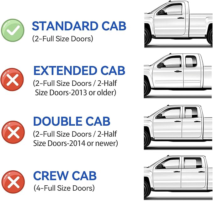 Window Visors Rain Guards for 1997-2003 Ford F150 Standard Cab, Out-Channel Window Vent Wind Deflectors Visors Shades for 1997-1999 F250, 2004 F-150 Heritage Regular Cab, 2PCS