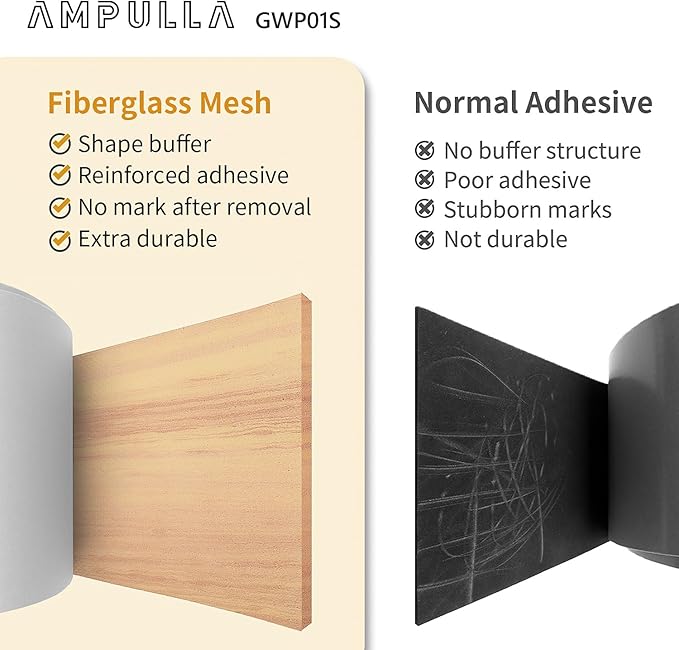 GWP01 Wood Grain Garage Wall Protector Car Door Protectors, Garage Accessories, Parking Stopper for Garage, Tool-Free, Designed in Germany (4.5mm Wood Grain)