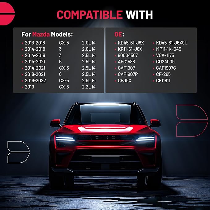 BDFHYK 1PC CF11811 Cabin Air Filter with Activated Carbon Compatible with Mazda 3 2014-2018, 6 2014-2021, CX-5 2013-2022