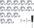 15 Pack Tool Hanger Hooks, Wall Mount Garage Garage Shed Hooks Heavy Duty for Hanging Ladder & Ropes