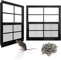 NeatiEase Upgraded Shed Windows 2 Pack, 36" x 36" Windows with Tempered Glass and Stainless Steel Screen for Shed, Chicken Coop, Playhouse, Household, Garage(Black)