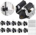 3-H 10 Pack Mop and Broom Holder Big Size Hanging 1 KG Extra, Broom Holder Wall Mount for Hanging and Organizing Shove Rake Yard Tools in Garage Garden Shed Laundry Kitchen up to 1.45 Inch (black)