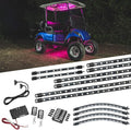 LEDGlow 12pc Million Color LED 4-Seater Golf Cart Underglow Neon Kit with Canopy, Wheel Well & Interior Lights Fits EZGO, Yamaha, Club Car, ICON, Evolution, Tomblerin, Star EV - for 12-Volt Battery