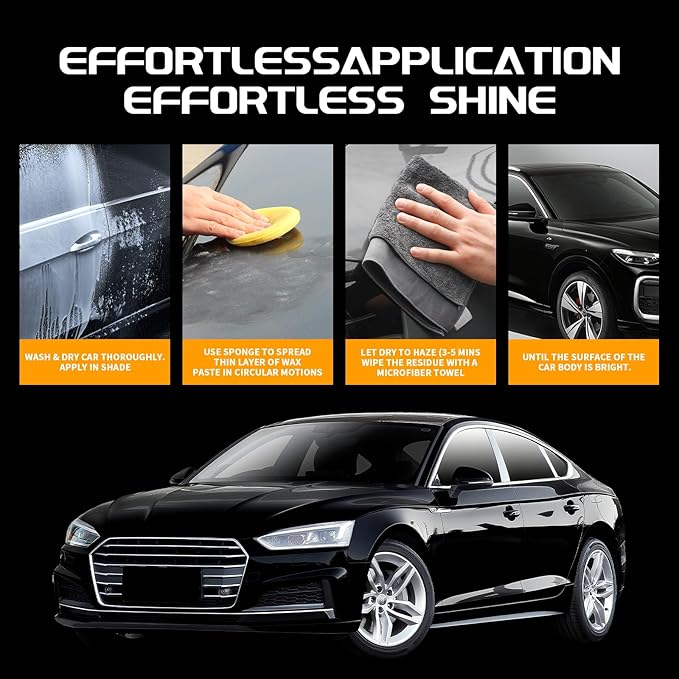 Car Wax for Dark Color Cars | Black, Charcoal, Midnight Blue | Liquid Depth & Sun Swirl Defender | 180g