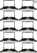 Viugreum High Bay LED Shop Lights, 200W UFO LED High Bay Light 20,000LM 120V LED High Bay Lights 5000K Daylight, Alternative to 900W MH/HPS for Garage Workshop Barn Factory Warehouse - 10 Pack