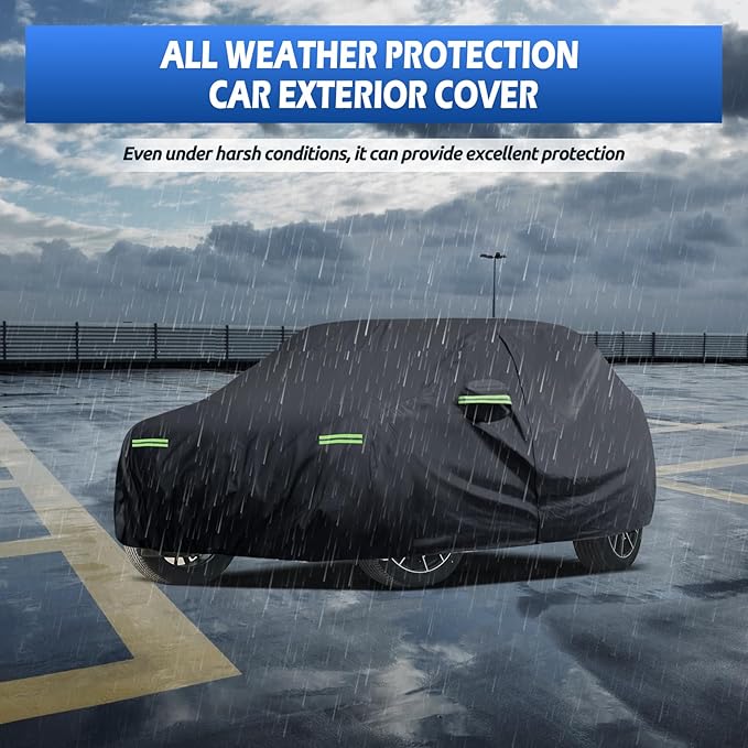 Car Cover Custom Fit for Audi Q5/SQ5 2009-2025, Migaven Waterproof Full Exterior Cover Sun Rain Protection with Door Zipper and Cotton Lining