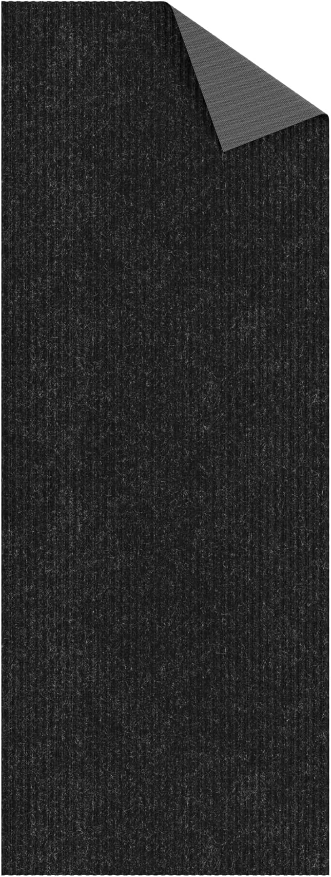 Ottomanson Mud Mat 2' x 2' Entryway Rug - Non-Slip Scraper Doormat for Muddy Paws, Dirt Trapping Indoor/Outdoor Mat for High-Traffic Areas, Kitchen, Garage, Patio, Black