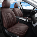 Car Seat Covers Front Seats,Brown Leather Car Seat Covers,Luxury Waterproof Seat Covers,Universal Seat Cushion Protector Automotive Seat Covers for Most Sedans SUV Trucks