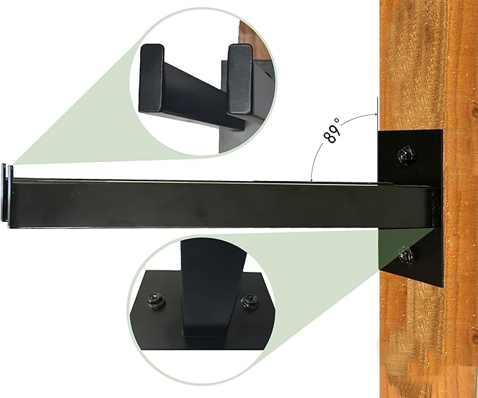Garden Tool Rack,Wall-Mounted Organizer for Shovels, Rakes, Brooms, and Trowels,Heavy-Duty Black Stainless Steel Tool Holder,Fits Handles Under 1.5" Diameter,Garage or Shed Storage