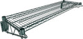 14" x 48" Green Epoxy Wire Wall Mount Shelf
