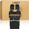 LASFIT Floor Mats&Trunk Mat for Toyota 4Runner 2013-2024 (Only for 5 Seats) All Weather TPE Mats Custom Fit Floor Liner for Toyota 4 Runner 1st & 2nd Row Full Set Car Mats and Cargo Liner, Black