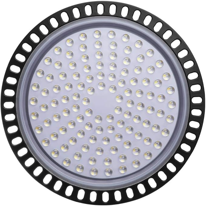 Viugreum 10 Pack 500W UFO LED High Bay Light, 50000LM 6500K Daylight White Ultra Thin LED Warehouse Lighting, IP65 Waterproof Commercial Bay Lighting for Garage Barn Workshop