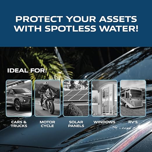 Spotless Water Systems - DIW-10, Simple Window, Solar Panel, RV & Car Wash System, Works for All Vehicles, Motorcycles, Bikes, Boats, Planes, Yachts, Towel Drying Eliminated