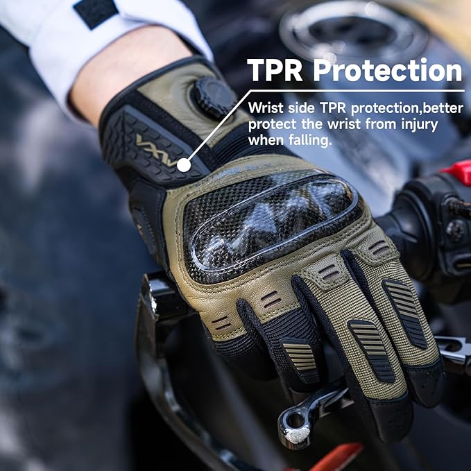 VXW High Protection Motorcycle Gloves for Men - Gel Palm Sliders& Joints Protection Design, High-Speed Sports Gear for MTB/ATV/BMX/Motocross/Racing/Dirt Bike Gear