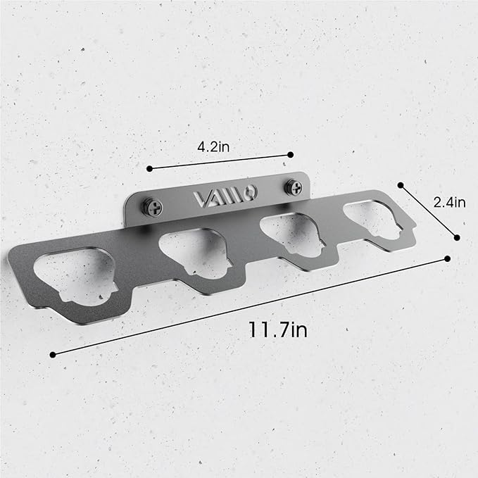 VAIIO Compatible Milwaukee M12 12V Battery Rack Holder, Wrought Iron Heavy Duty Thickened Batteries Slots, Stealth Battery Wall Mount Organizer Garage Storage,Workshops,Shelves,Case New Battery Dock