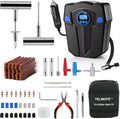 Tire Repair Kit, Tire Inflator Portable Air Compressor, Heavy Duty Flat Tire Repair Kit With 12V Air Pump For SVU, Car, Motorcycle, Truck, RV And Other Tire Repair