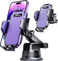 [Pro Version] VANMASS Universal Car Phone Mount [Super Suction Cup] Dashboard Phone Holder, Handsfree Windshield Dash Vent Phone Holder Car, Compatible for iPhone 16 15 14 13 Samsung LG & Truck,Purple