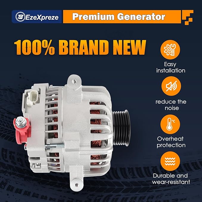 Ezexpreze 8318 New Alternator Fit for Ford F150 V8 4.6L 5.4L 2004-2008, for F150 Heritage 2004 (Not for SVT Lightning), Fit for Expedition 5.4L 2005 2006, Fit for Lincoln 5.4L Mark LT 2006-2008
