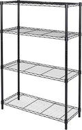 Homeiju 4 Tier Shelving Unit,Heavy-Duty Height Adjustable Storage Rack 1300 LBS Capacity with Adjustable Feet ,Metal Storage Shelves Wire Shelf for Kitchen Garage Laundry ,13.77"D x 35.43"W x 54.33"H