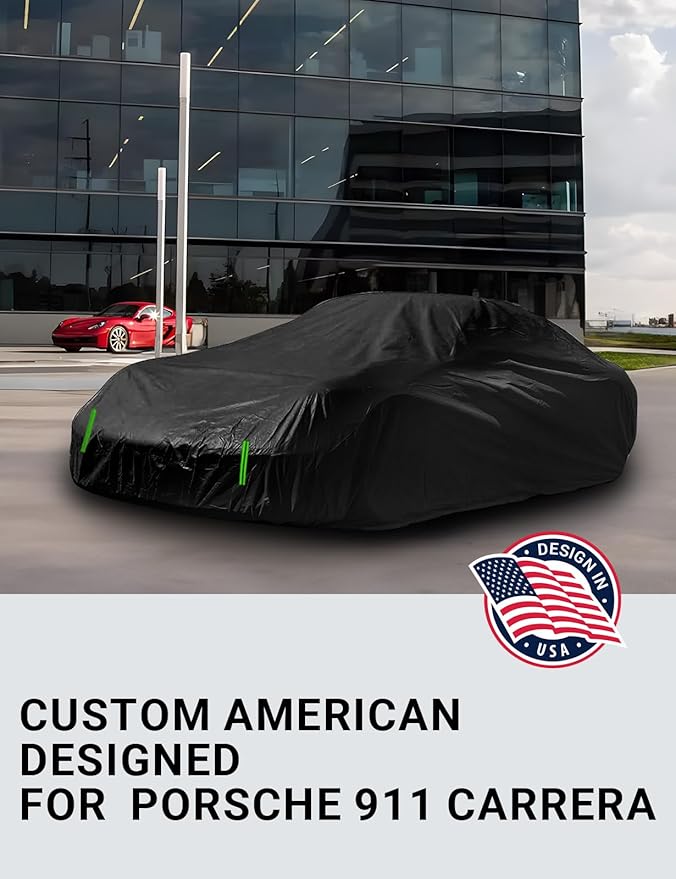 Proadsy 2025 Upgrade Car Cover for Porsche 911 Carrera (996/997 Series) 1998-2024 2025, Windproof All Weather Waterproof Sun Rain UV Dust Snow Protection Full Outdoor Indoor Exterior Car Covers