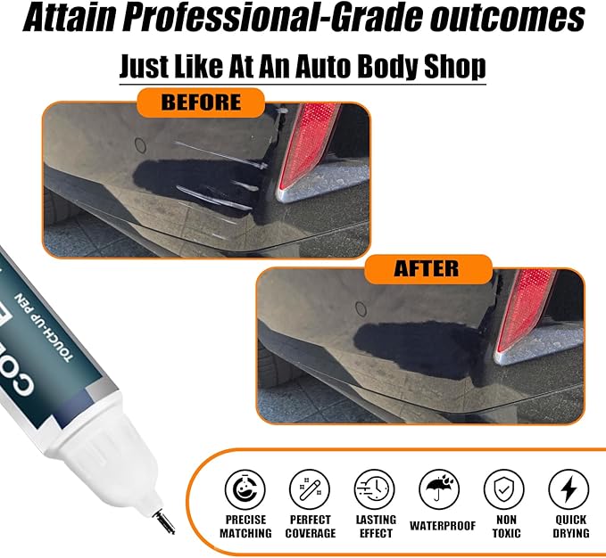 Jet Black(668) Touch Up Paint for BMW, Car Paint Pen Scratch Repair Two-In-One Touch Up Paint, Premium Car Scratch Remover for Deep Scratches