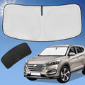 Sun Shade Sunshade for Hyundai Tucson Windshield Cover,4-Layer Front Window Shade Custom fit Tucson 2016-2021 Sun Visor 240T Retractable Shade Blocks UV Rays Cooler Car Accessories