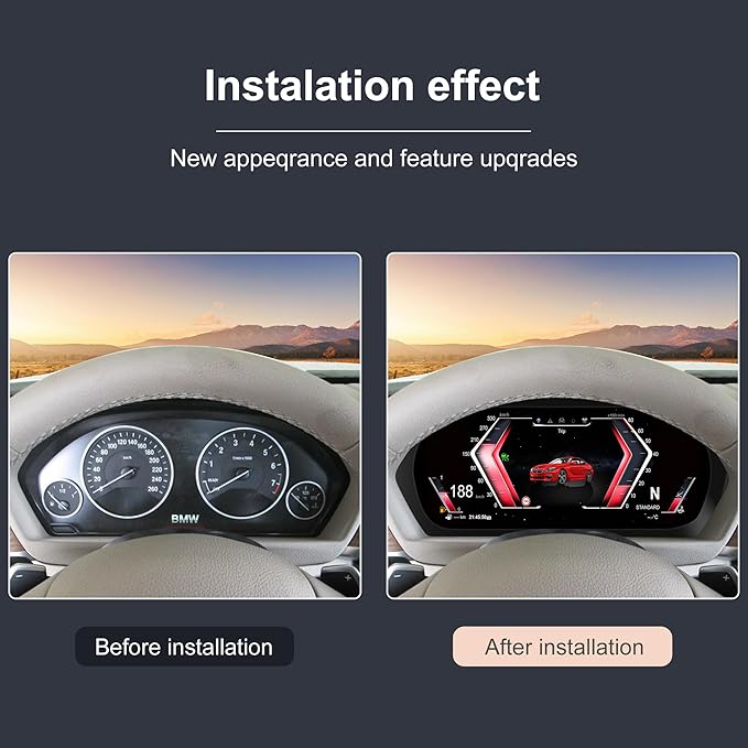 Speedometer Instrument for BMW E90 E91 E92 E93 2005-2012 CCC CIC, 10 inch Linux System Original Car Information Display Digital Cluster Dashboard Screen