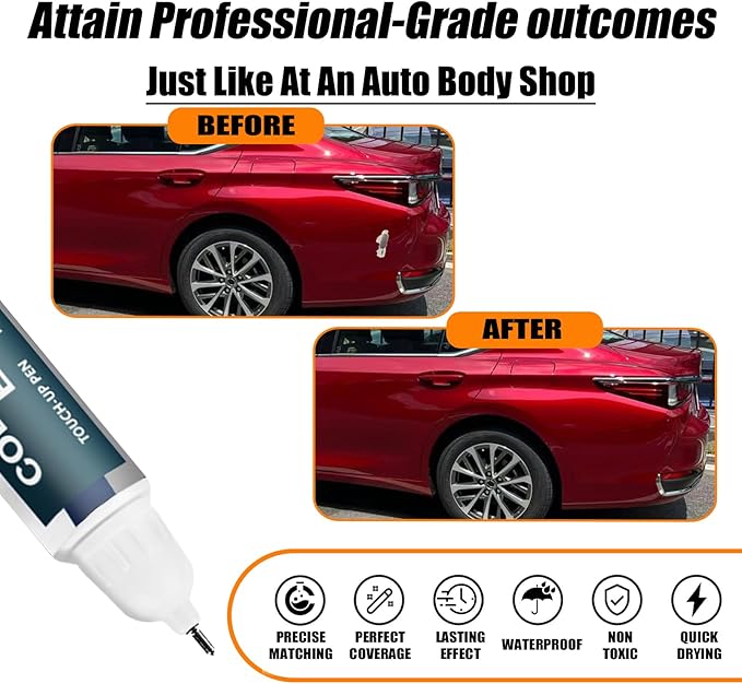 Matador Red Mica(3R1) Touch Up Paint for Lexus, Car Paint Pen Scratch Repair Two-In-One Touch Up Paint, Premium Car Scratch Remover for Deep Scratches