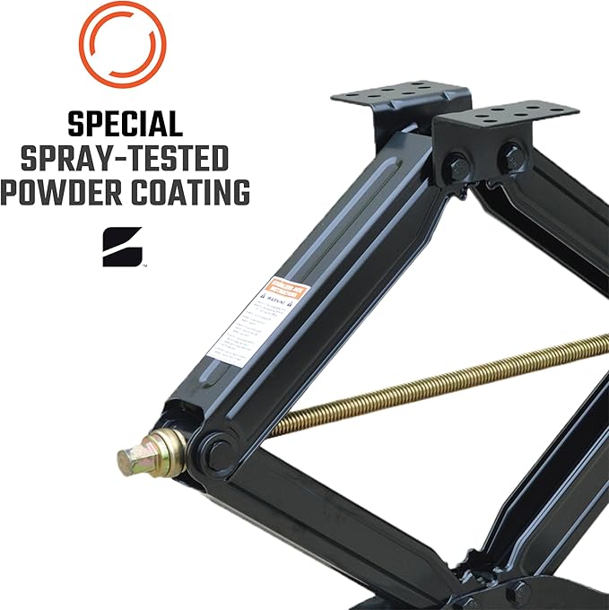Bastion Distribution Four 24" Scissor Jack with Crank Handle | 5000lbs Capacity | Adjustable 4-24” Height | Leveling & Stabilizing | BJ-5000MSJ24