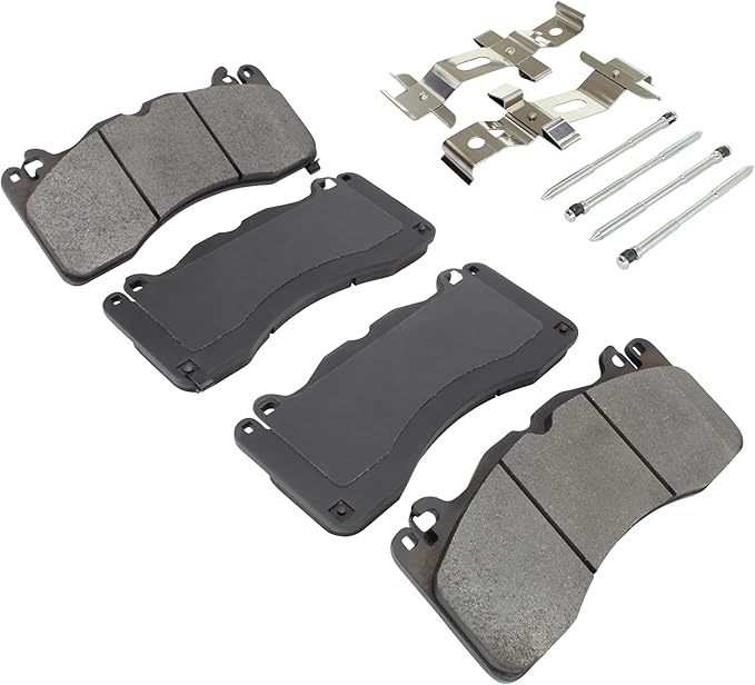 Premium Semi-Metallic Front Brake Pads (1001-1792M) Compatible with Ford Mustang 2015-2023